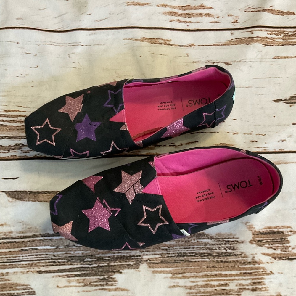 TOMS ALPARGATA BLACK GLITTER STARS‎ PRINT - Picture 9 of 9